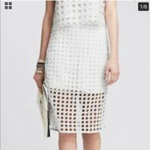 Banana republic lace pencil skirt